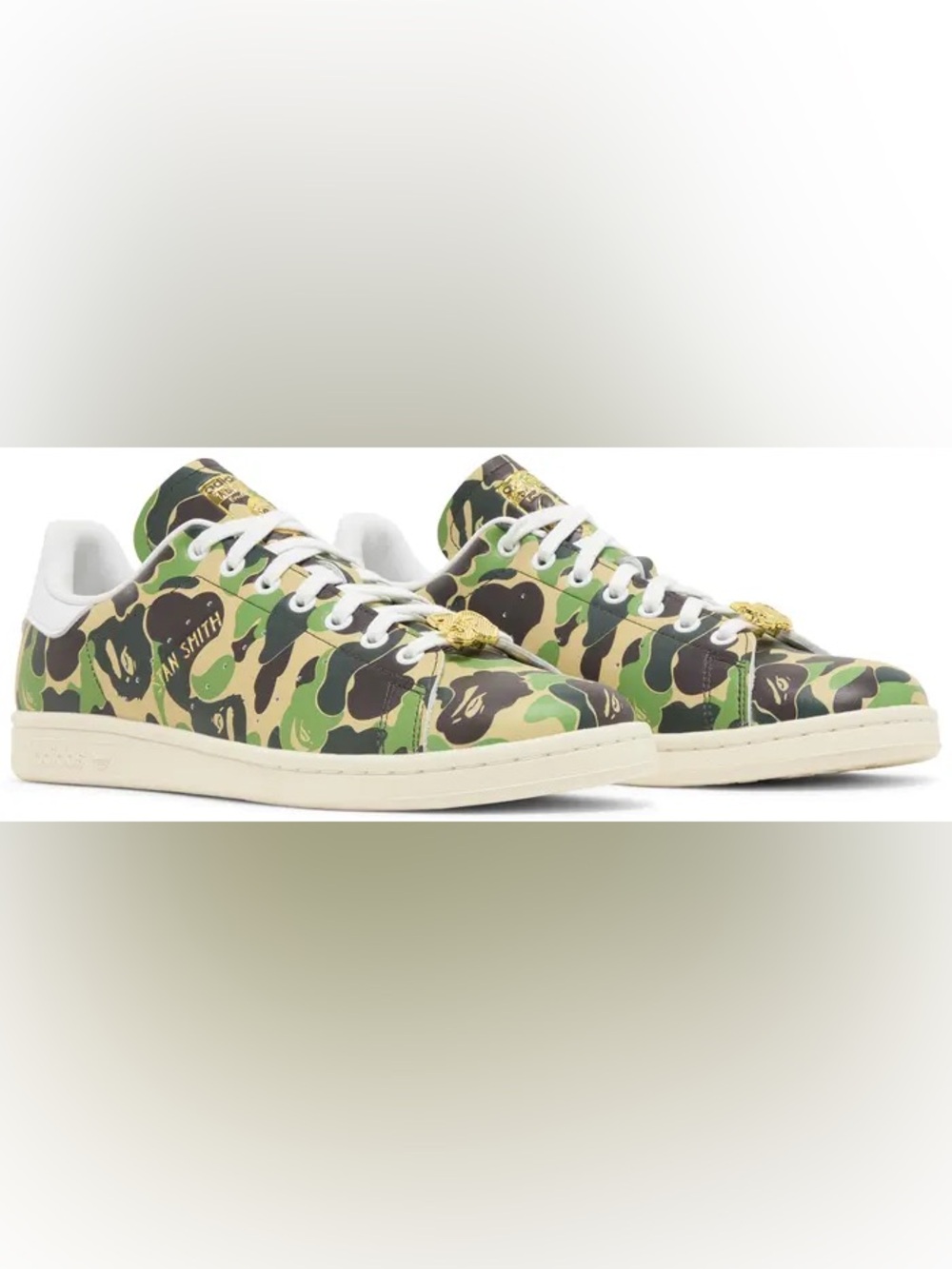 NWT BAPE x adidas Stan Smith '30th Anniversary - ABC Camo Green Sneakers 10.5